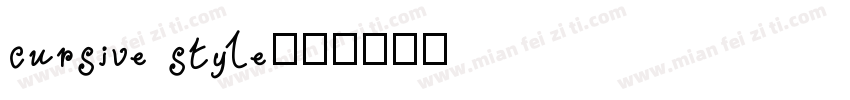 cursive style字体转换